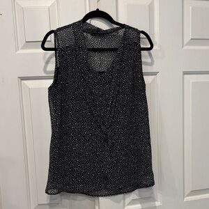 West Kei Black and White Dotted Blouse